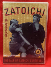 Load image into Gallery viewer, ZATOICHI - THE BLIND SWORDSMAN - THE TALE OF ZATOICHI CONTINUES - DVD (NEW/ SEALED)
