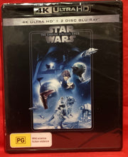 Load image into Gallery viewer, STAR WARS - THE EMPIRE STRIKES BACK -  4K ULTRA HD  &amp; 2 DISC BLU-RAY (NEW/ SEALED)
