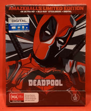 Load image into Gallery viewer, DEADPOOL - AMAZEBALLS LIMITED EDITION -  4K ULTRA HD &amp; BLU-RAY  -  STEELBOOK (NEW/ SEALED)

