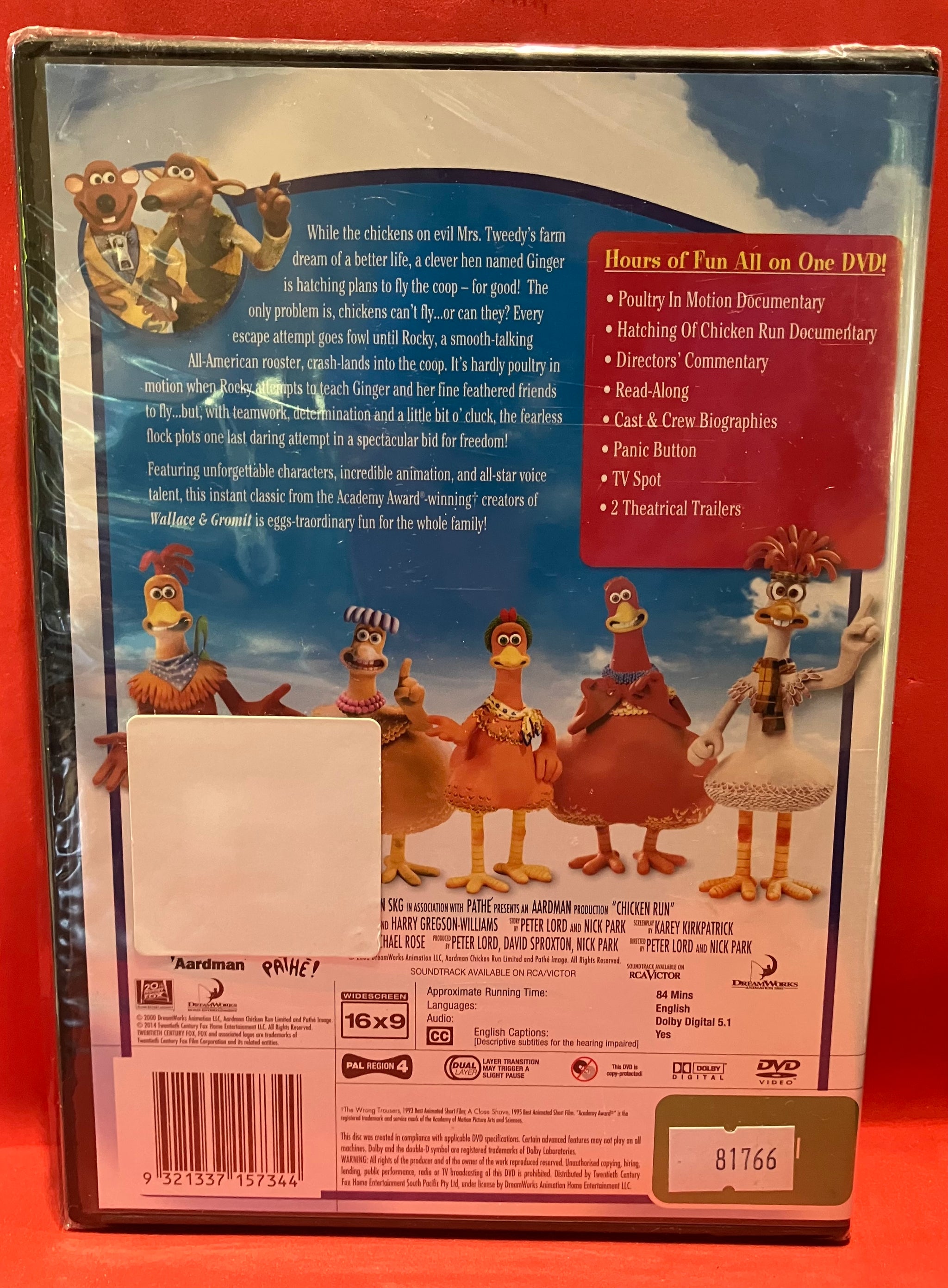CHICKEN RUN - DVD (SEALED) – Dixon Recycled Records