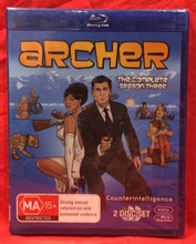Load image into Gallery viewer, ARCHER - COMPLETE SEASON 3  - BLU-RAY (NEW/ SEALED)
