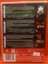 Load image into Gallery viewer, SCREAM 1,2 &amp; 3 - MOVIE PACK - DVD (NEW/ SEALED)
