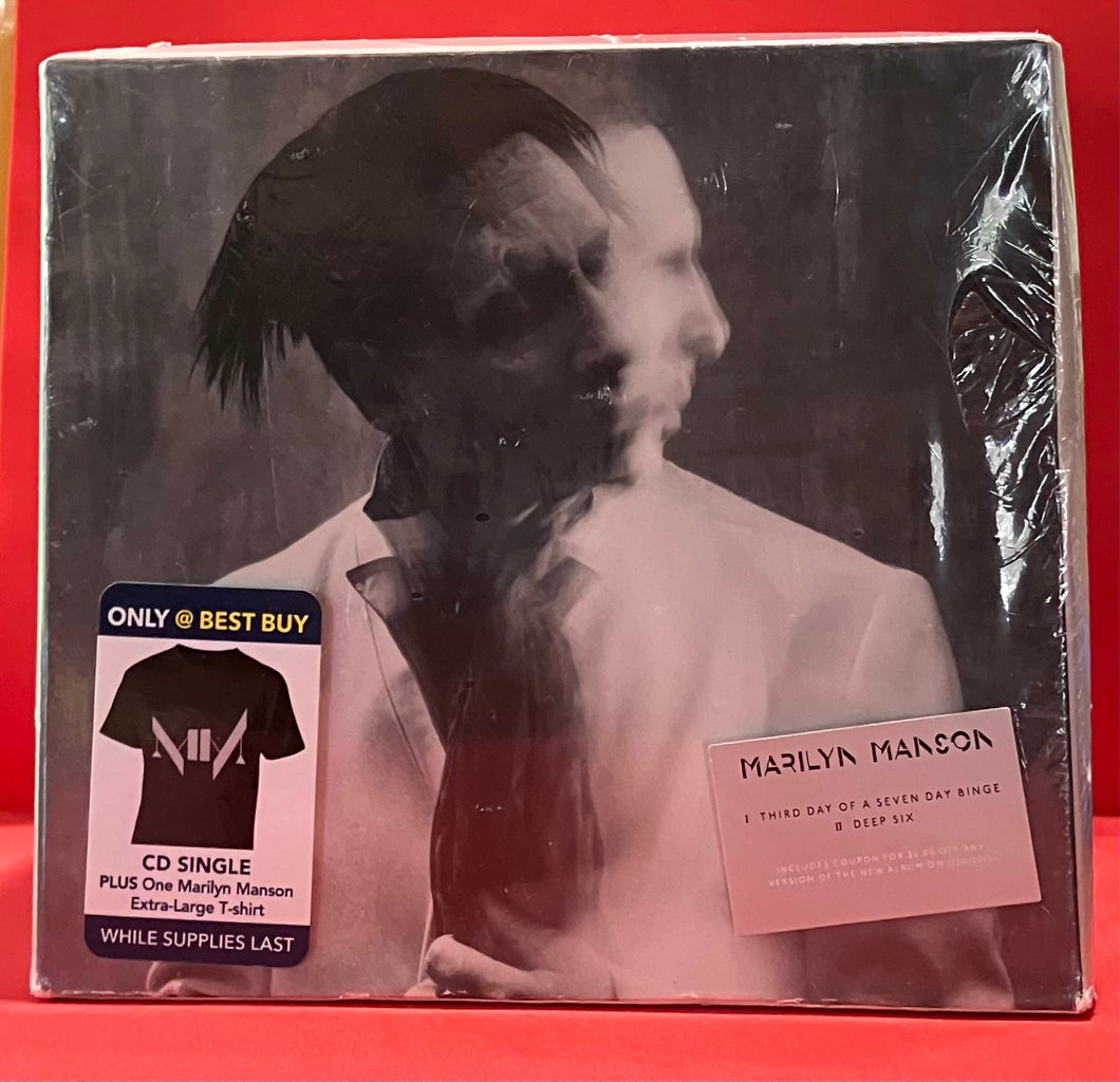 marilyn manson third day of a seven day binge bonus cd single and tshirt