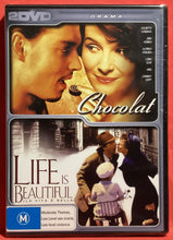 Load image into Gallery viewer, CHOCOLAT / LIFE IS BEAUTIFUL - 2 DVD (NEW/ SEALED)
