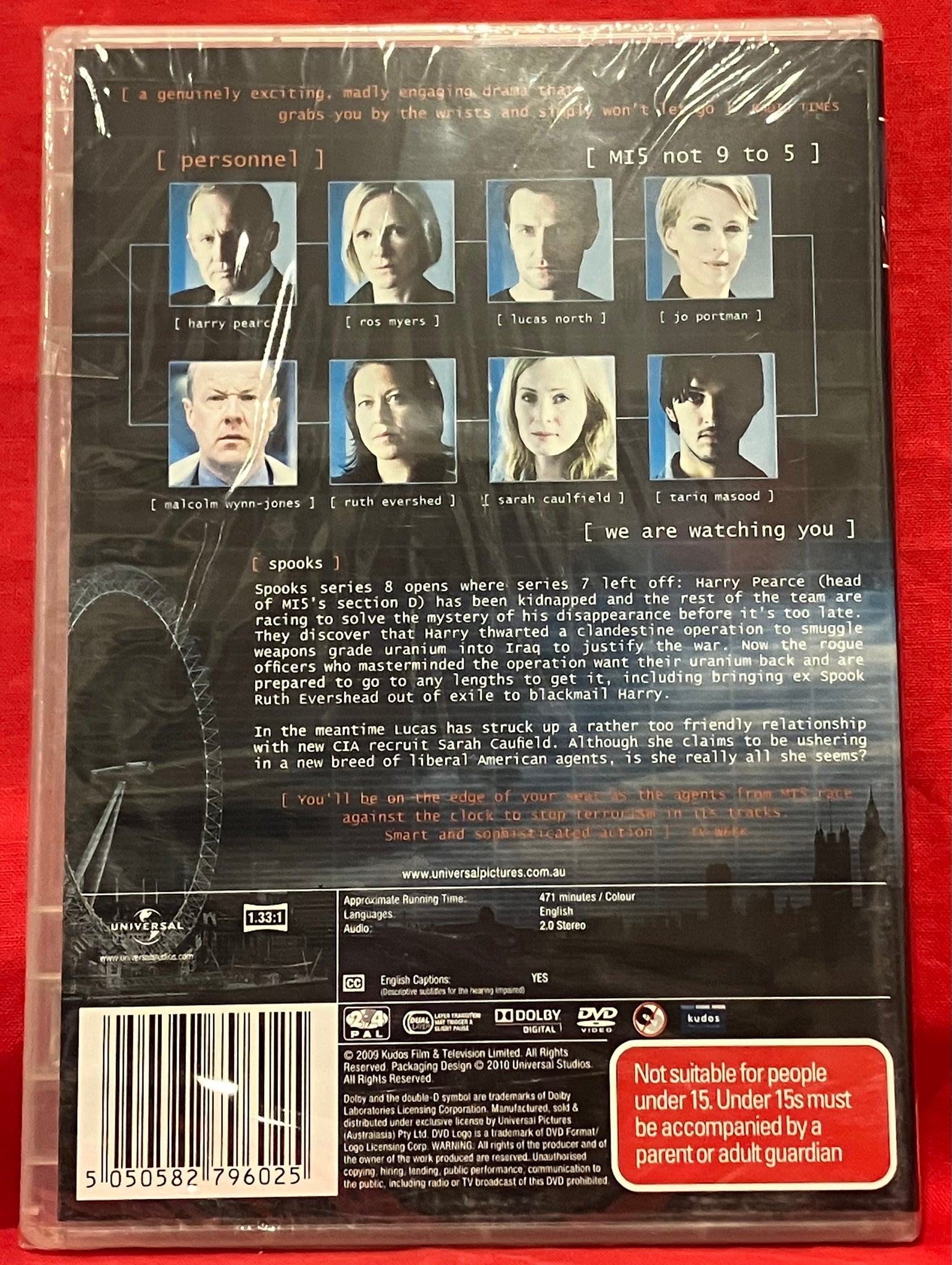 SPOOKS SERIES 8 - FINAL SERIES - 3 DISC DVD (NEW / SEALED) – dixonrecycled