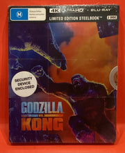 Load image into Gallery viewer, GODZILLA VS KONG  -  4K ULTRA HD &amp; BLU-RAY   - LTD EDITION STEELBOOK (NEW/ SEALED)
