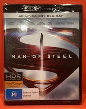 Load image into Gallery viewer, MAN OF STEEL  -  4K ULTRA HD &amp; BLU-RAY  (NEW/ SEALED)
