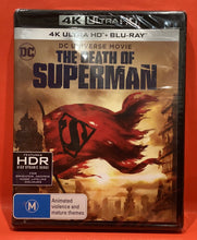 Load image into Gallery viewer, THE DEATH OF SUPERMAN   -  4K ULTRA HD &amp; BLU-RAY  (NEW/ SEALED)
