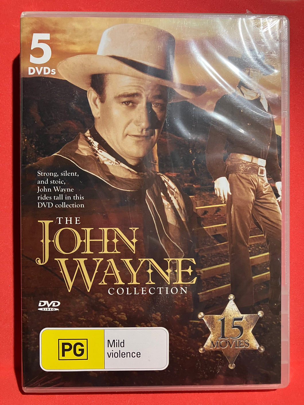 JOHN WAYNE COLLECTION - 15 MOVIES - 5 DVDS (SEALED)