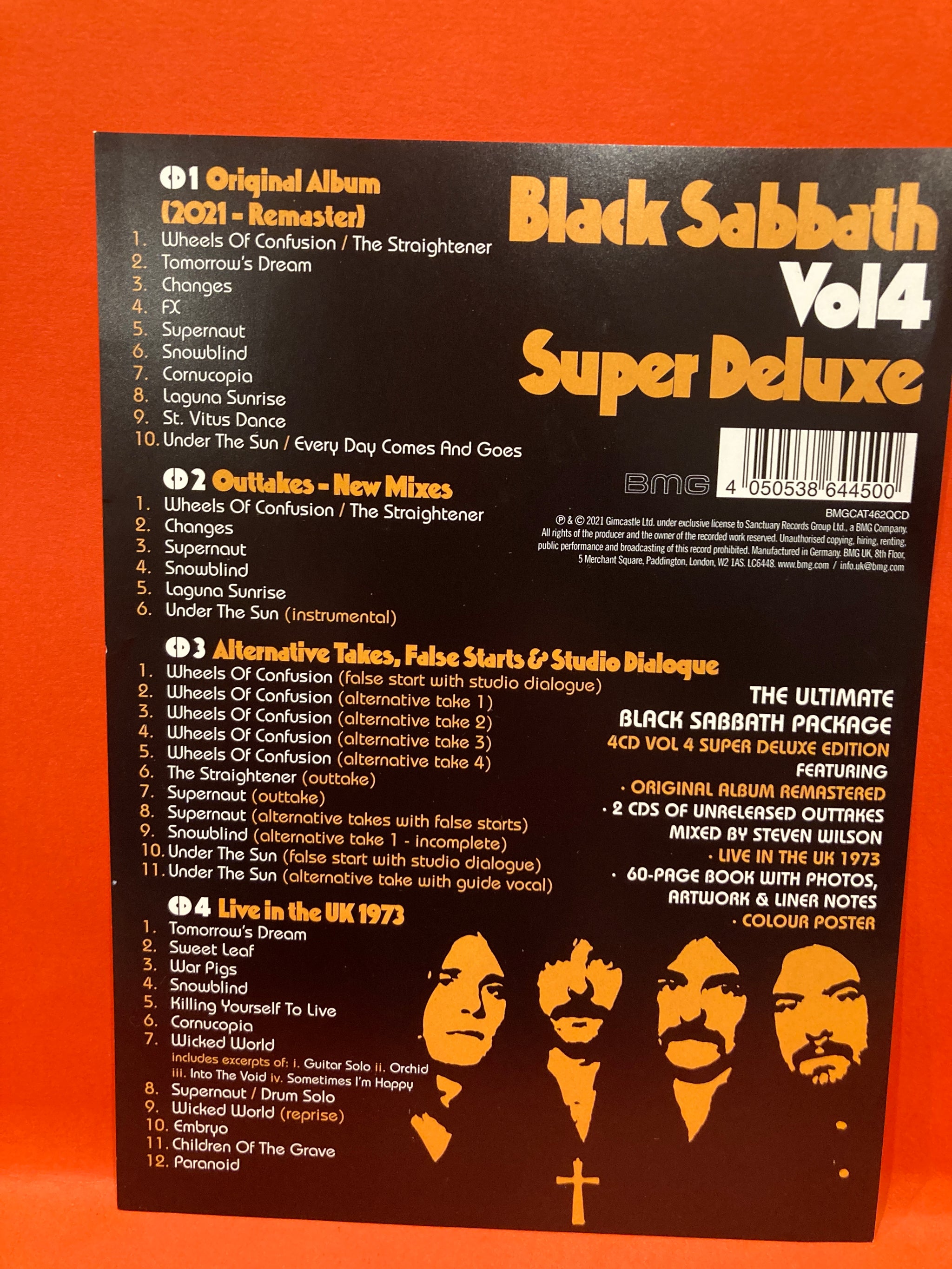 BLACK SABBATH - VOL 4. - SUPER DELUXE - BOX SET - 4 X CD DISCS