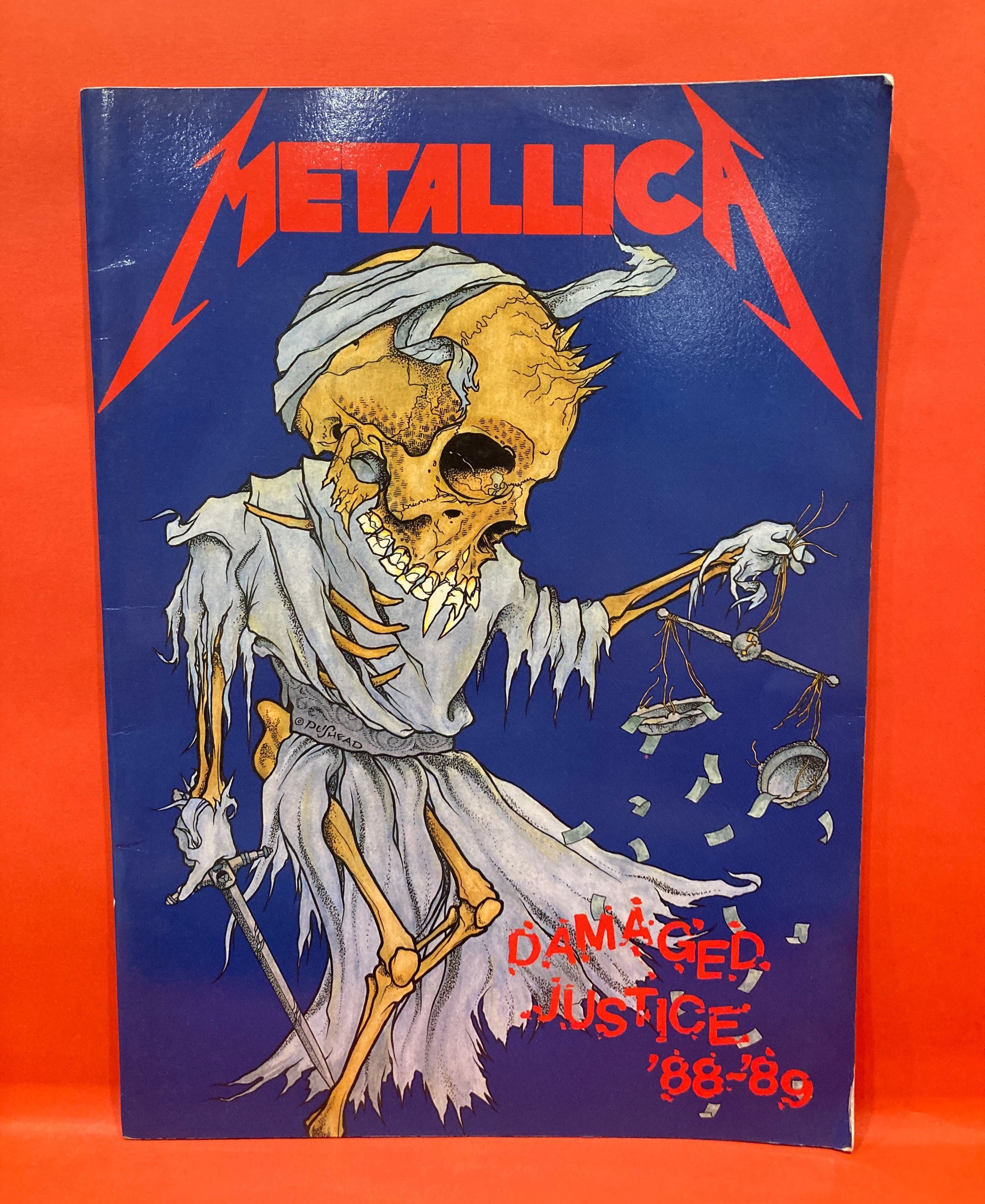 洋楽 llica / Damaged Justice Japan 1989 Metallica Damaged Justice 1989 Japan Tour Signed Promo Poster