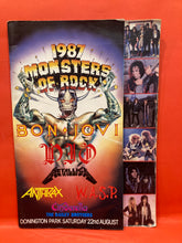 Load image into Gallery viewer, MONSTERS OF ROCK 1987 - TOUR PROGRAM  - RARE - BON JOVI, DIO,  METALLICA,  ANTHRAX + MORE
