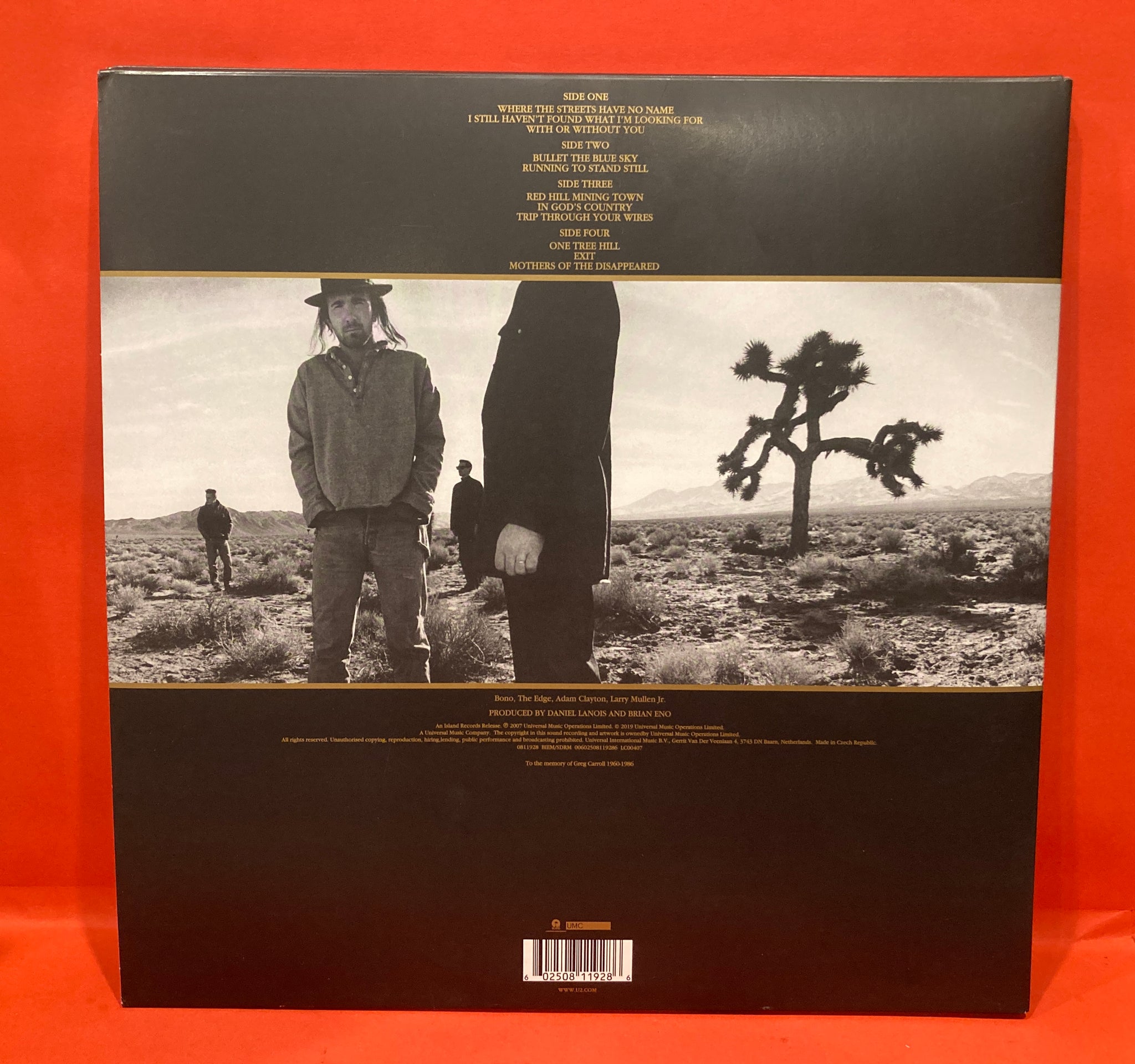 U2   レコード U2 - THE JOSHUA TREE 2X LP - RED VINYL - RARE – Dixon