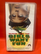 Load image into Gallery viewer, GIRLS JUST WANT TO HAVE FUN - VHS VIDEO - HELEN HUNT, SARAH JESSICA PARKER - 80S
