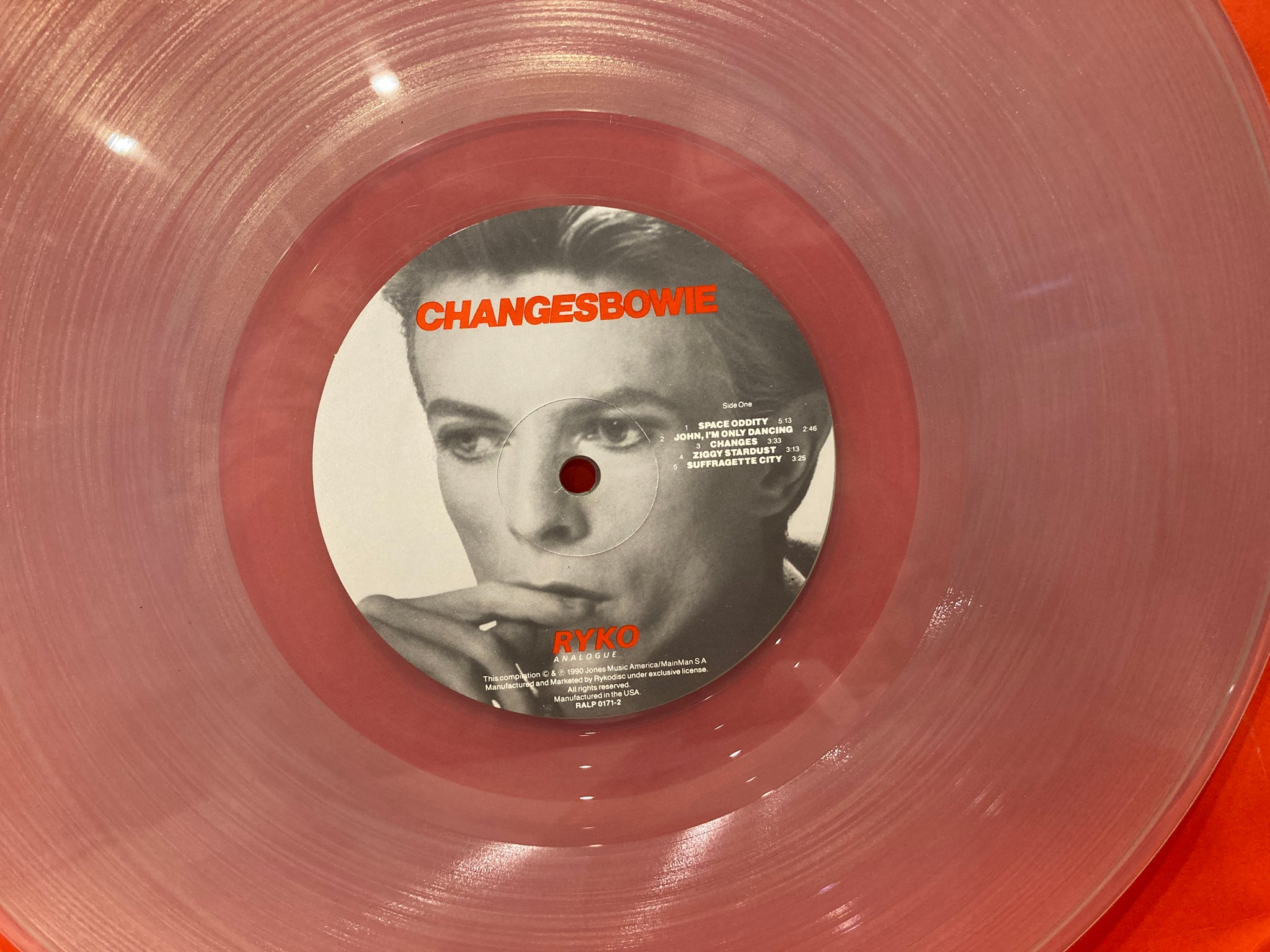 DAVID BOWIE - CHANGESBOWIE 2X LP - CLEAR VINYL - RYKO LTD ED