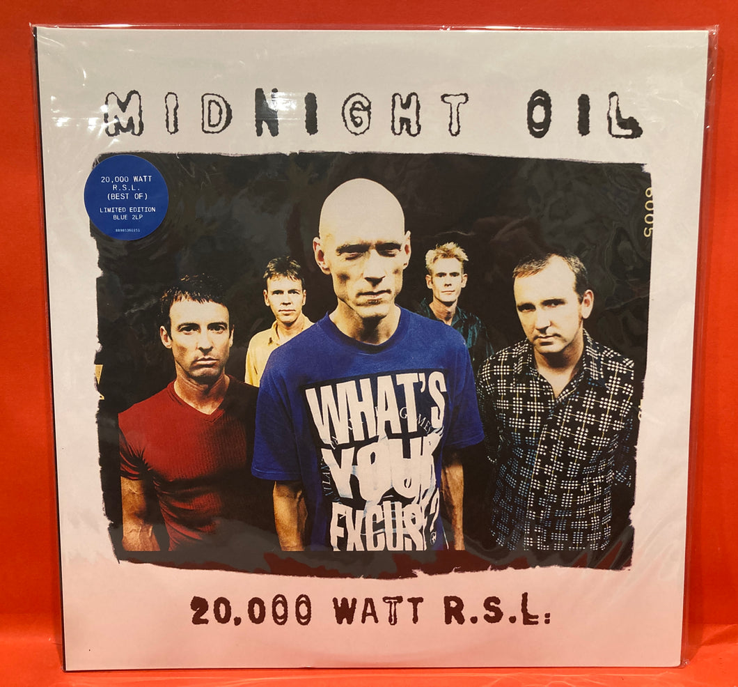 MIDNIGHT OIL - 20,000 WATT R.S.L. 2X LP -  BLUE VINYL (NEW /SEALED)