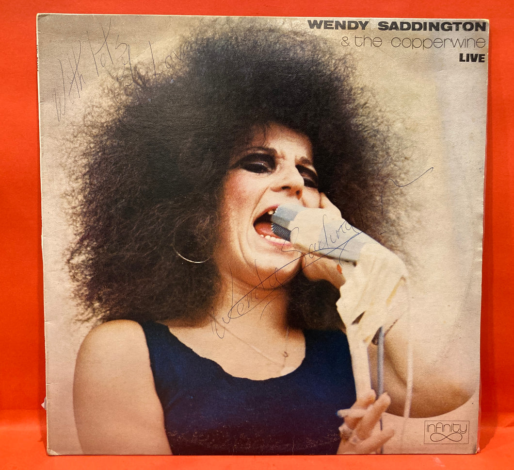 WENDY SADDINGTON & COPPERWINE - LIVE LP - VINYL - AUTOGRAPHED/ SIGNED - RARE OZ 70S