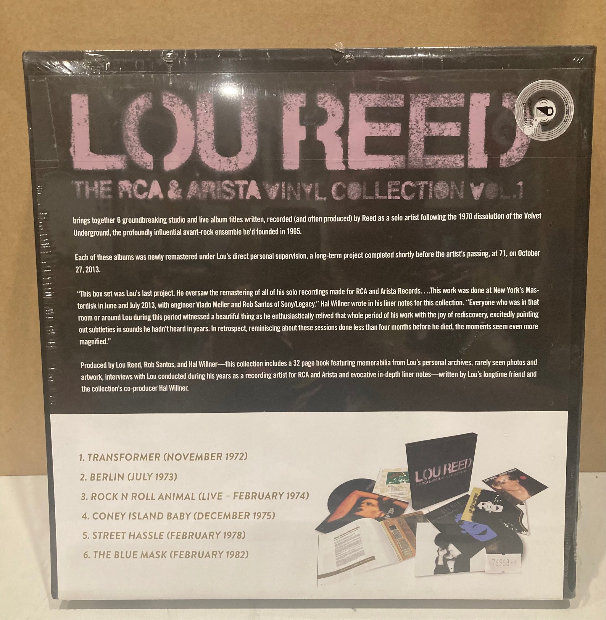 LOU REED - THE RCA & ARISTA VINYL COLLECTION VOL.1 (NEW/ SEALED LOU REED - THE RCA & ARISTA VINYL COLLECTION VOL.1 (NEW/ SEALED