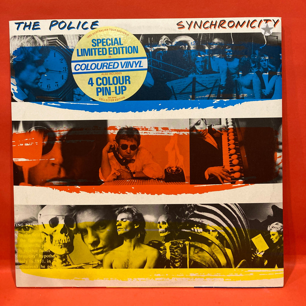THE POLICE - SYNCHRONICITY LP - RED VINYL - 1984 AUSTRALIAN TOUR SOUVENIR