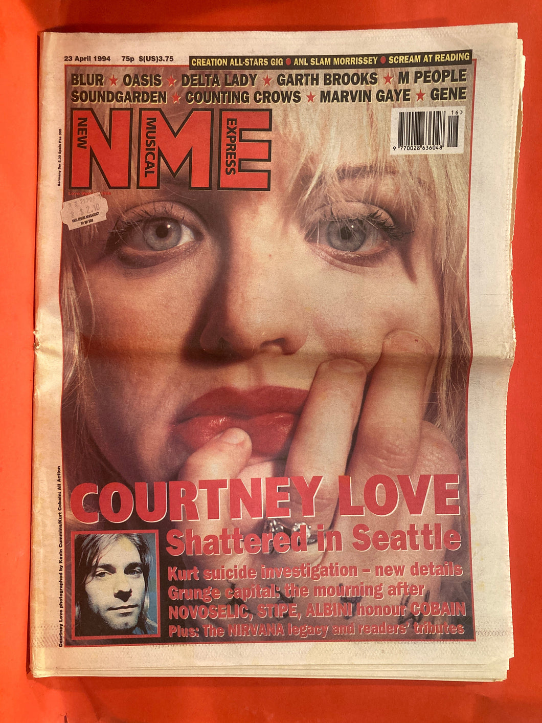 N.M.E  MAGAZINE- 23 APRIL 1994 - COURTNEY LOVE COVER - KURT COBAIN, NIRVANA