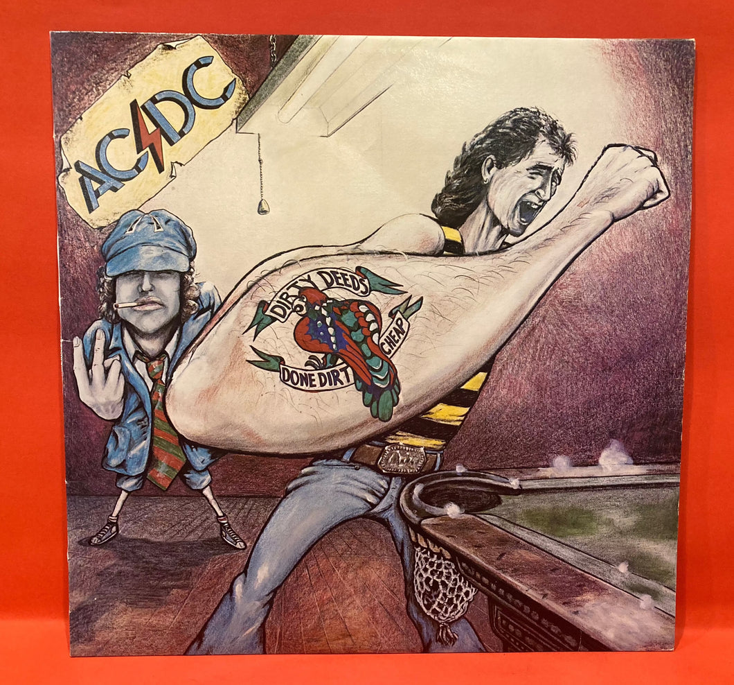 AC/DC - DIRTY DEEDS DONE DIRT CHEAP vinyl LP - 1977 Pressing  APLP.020 (VG/ VG+)