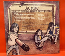 Load image into Gallery viewer, AC/DC - DIRTY DEEDS DONE DIRT CHEAP vinyl LP - 1977 Pressing  APLP.020 (VG/ VG+)

