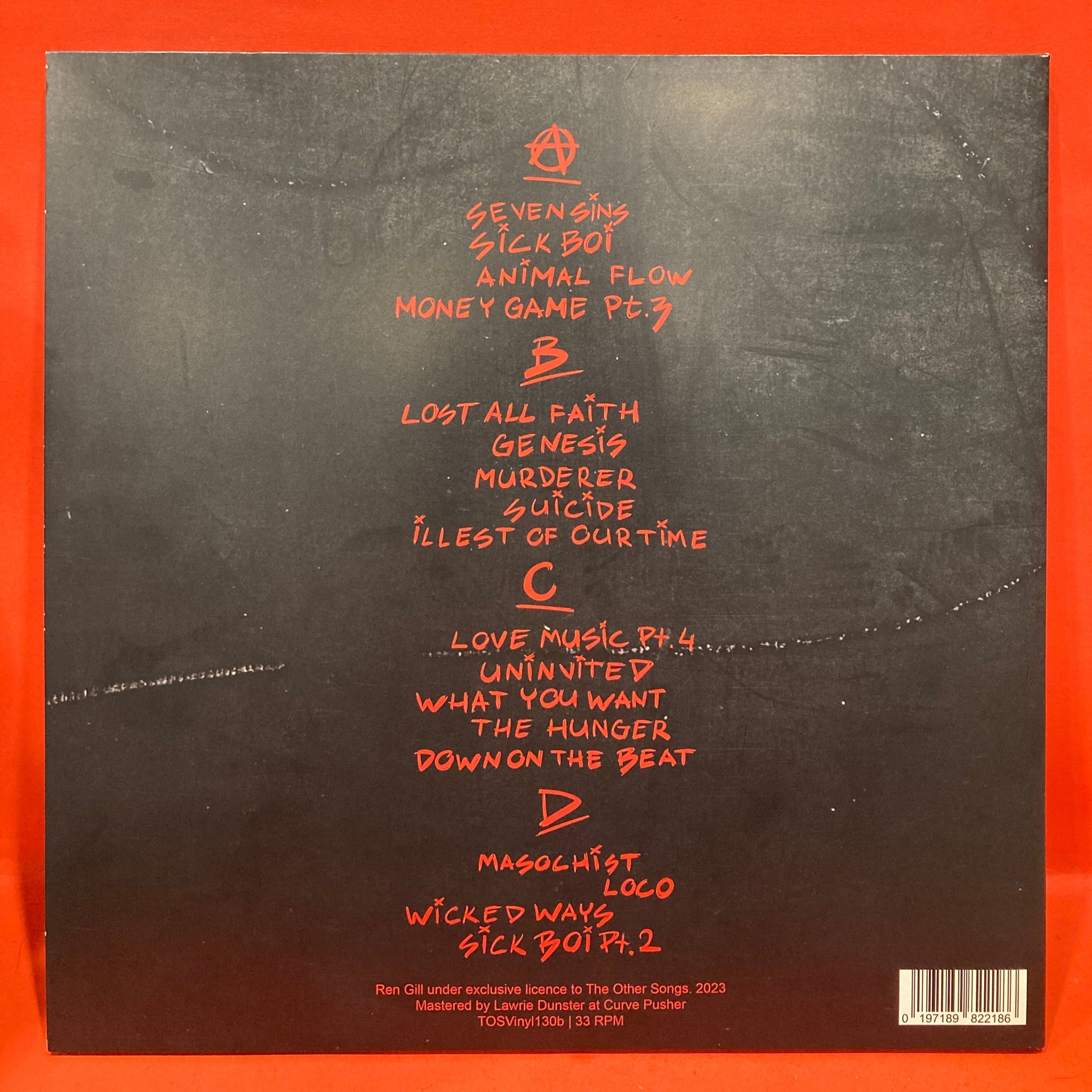 REN - SICK BOI 2X LP - RED AND BLACK - SPLATTER VINYL – Dixon 