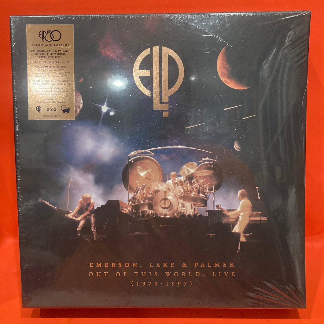 EMERSON LAKE & PALMER - OUT OF THIS WORLD: LIVE - 10X LP BOX SET - VINYL (NEW/ SEALED) E.L.P.