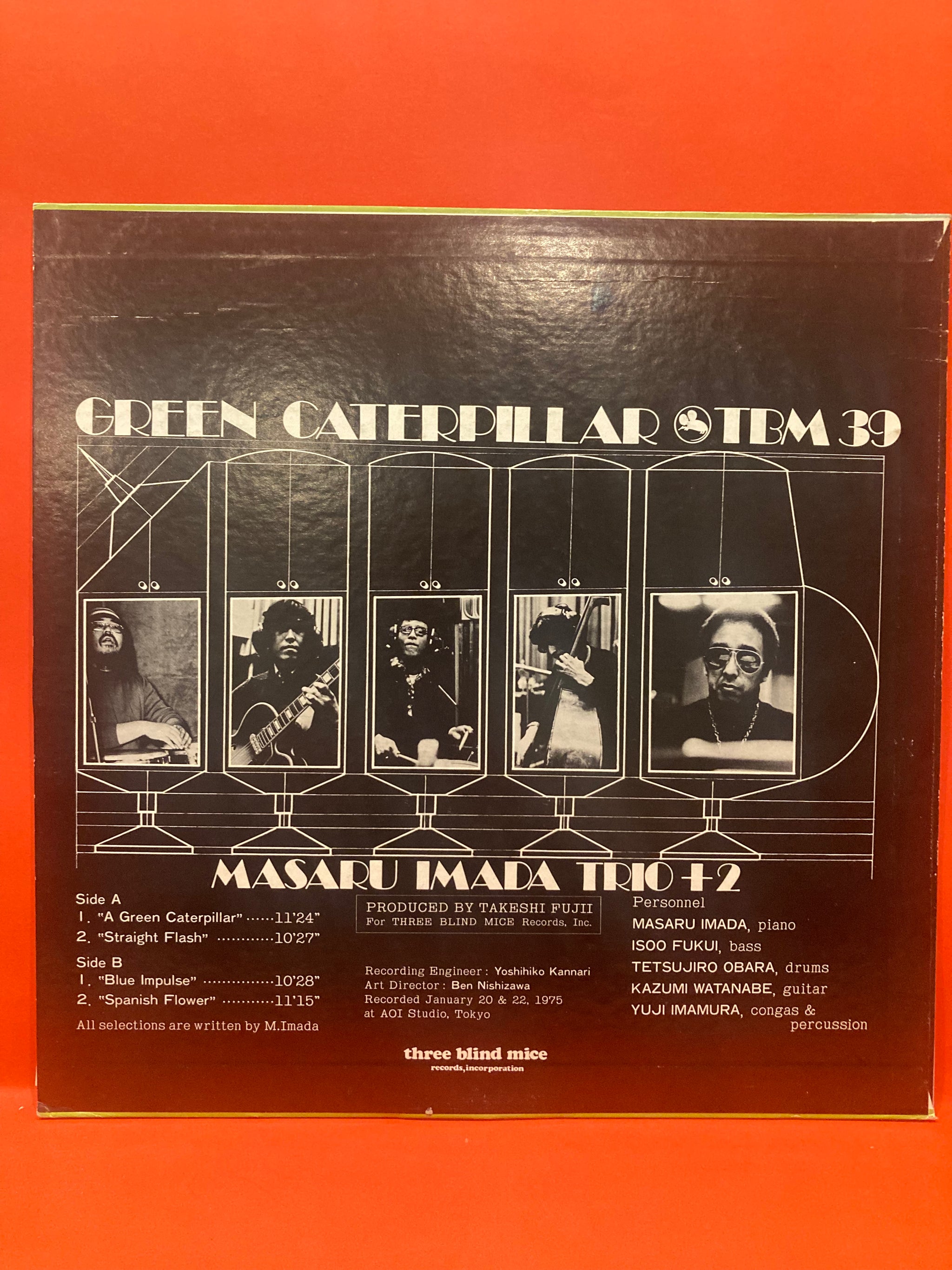 MASARU IMADA TRIO - GREEN CATERPILLAR LP - JAPANESE JAZZ