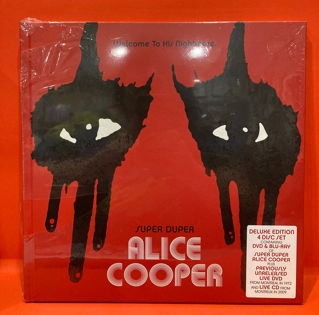 ALICE COOPER - SUPER DUPER ALICE COOPER - WELCOME TO HIS NIGHTMARE - BLU-RAY + 2X DVD + CD  - LIMITED EDITION HARDBOUND BOOK - (NEW/ SEALED)