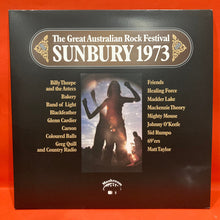 Load image into Gallery viewer, SUNBURY 1973 - THE GREAT AUSTRALIAN ROCK FESTIVAL- 3X LP - RED VINYL  feat COLOURED BALLS, SID RUMPO, BAKERY et. all
