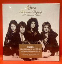 Load image into Gallery viewer, QUEEN - BOHEMIAN RHAPSODY - 5OTH ANNIVERSARY EDITION  7" SINGLE - BLUE VINYL (NEW/SEALED)
