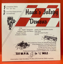 Load image into Gallery viewer, HANKS JALOPY DEMONS - GASOLINE BABY - 7" SINGLE/EP  - VINYL - OZ ROCKABILLY

