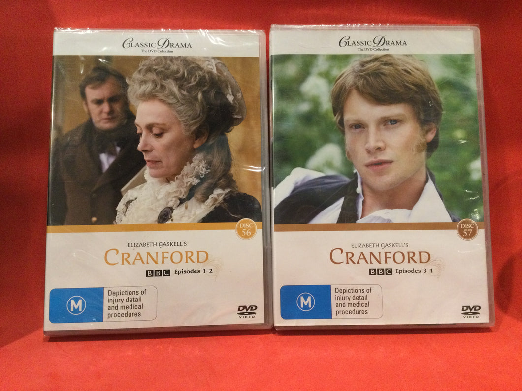 CRANFORD - EPISODE 1-2 AND 3-4 - DVD (SEALED)