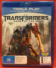 Load image into Gallery viewer, TRANSFORMERS - DARK SIDE OF THE MOON - BLU-RAY - 2 DVD DISCS (SEALED)
