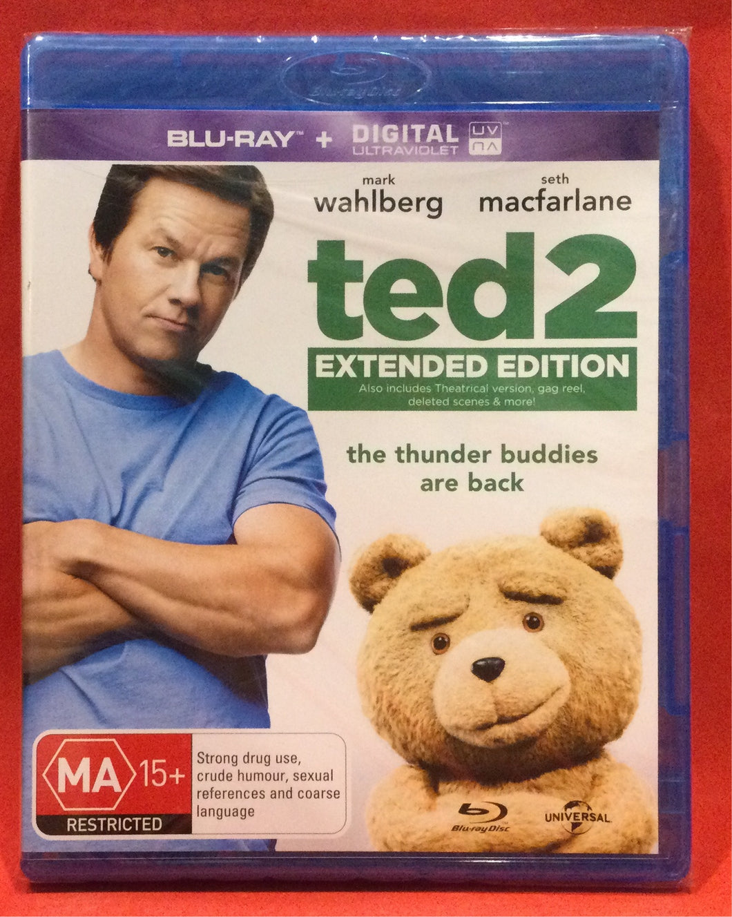 TED 2 - EXTENDED EDITION - BLU-RAY - DVD (SEALED)