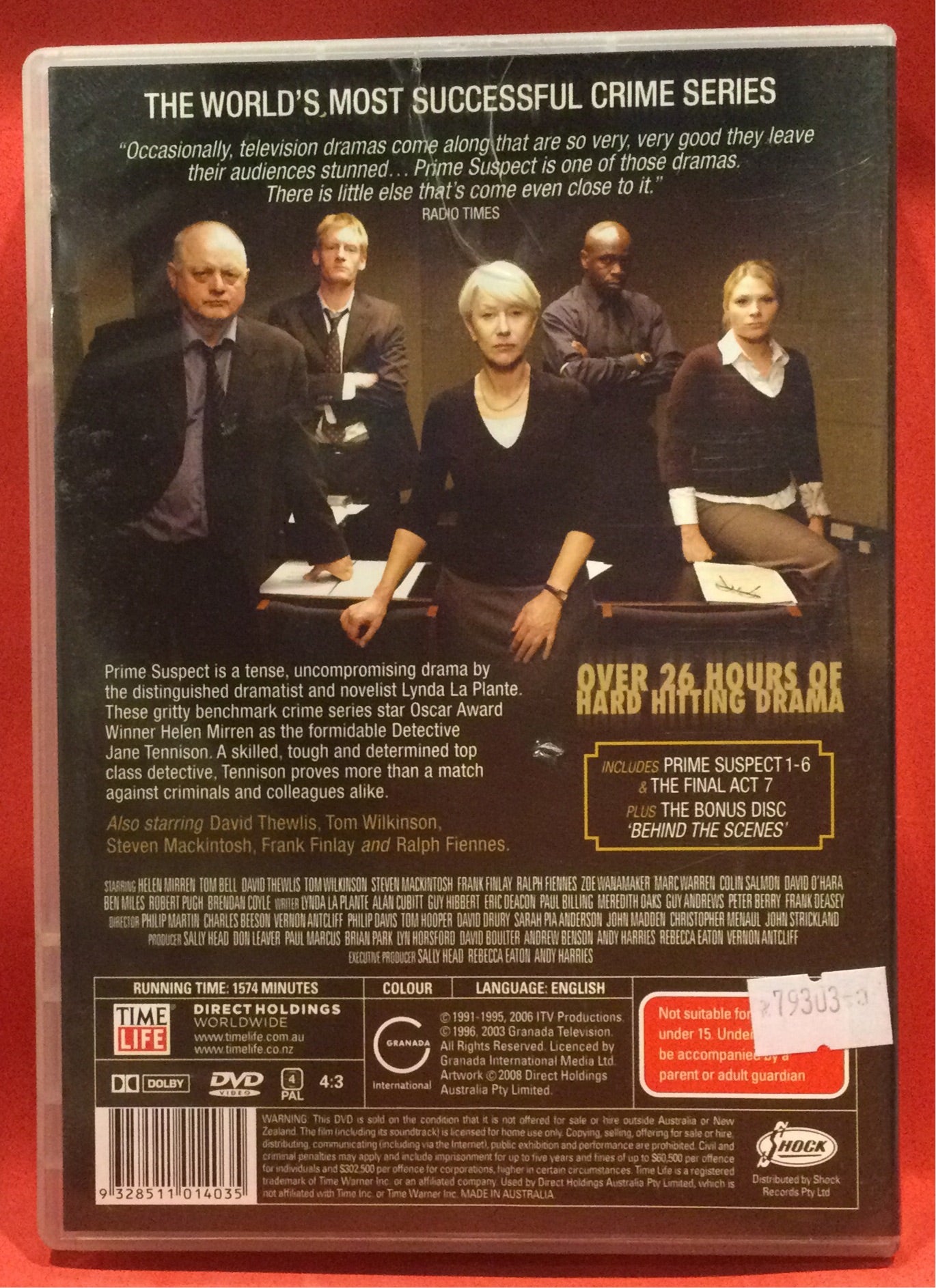 PRIME SUSPECT (HELEN MIRREN) COMPLETE COLLECTION DVD DISCS
