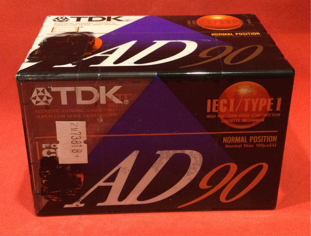 TDK AD90 - 5 PACK -BLANK CASSETTE - BRAND NEW