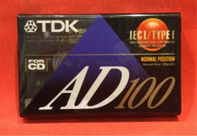 Load image into Gallery viewer, TDK AD100 - BLANK CASSETTE - BRAND NEW
