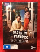 Load image into Gallery viewer, DEATH IN PARADISE  - SERIES ONE - FOUR - 11  DISCS  - DVD  (NEW / SEALED)
