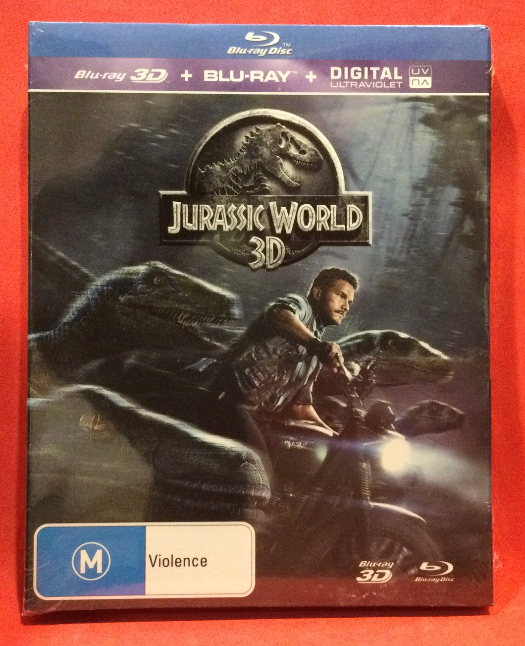 JURASSIC WORLD - 3D BLU-RAY + BLU-RAY (SEALED)