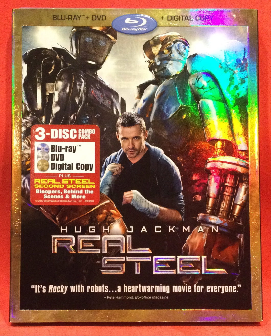 REAL STEEL - 3 DVD DISCS - BLU-RAY - DVD - DIGITAL (SEALED)