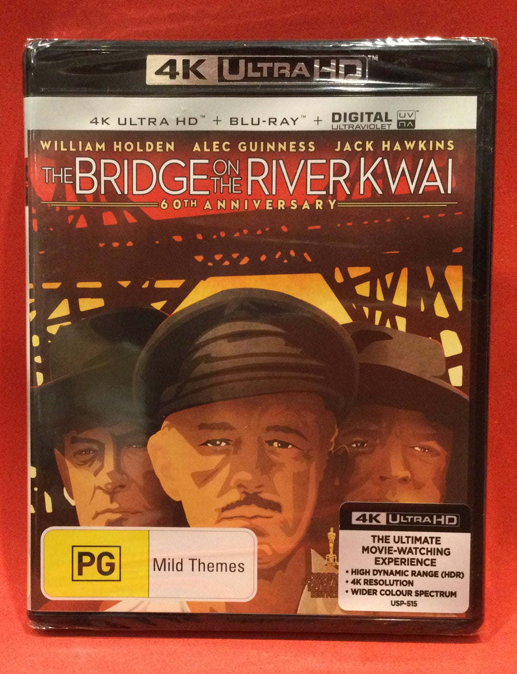 BRIDGE ON THE RIVER KWAI, THE - 4K ULTRA HD + BLU-RAY - 2 DVD DISCS (SEALED)