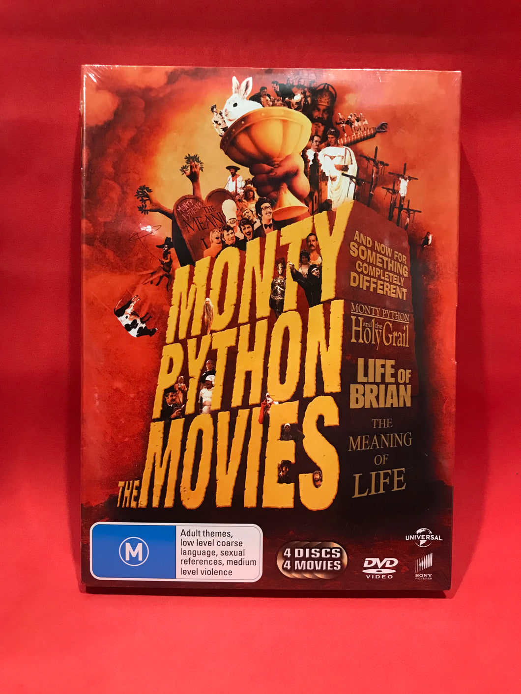 MONTY PYTHON, THE MOVIES - 4 DVD DISCS (SEALED)