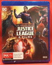 Load image into Gallery viewer, JUSTICE LEAGUE - DC - 6 FILMS - 6 BLU-RAY DVD DISCS (SEALED)
