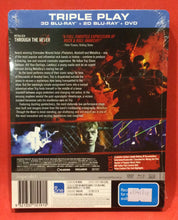 Load image into Gallery viewer, METALLICA - THROUGH THE NEVER - 3D BLU-RAY + 2D BLU-RAY + DVD STEELBOOK (NEW/SEALED)
