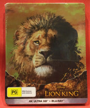 Load image into Gallery viewer, LION KING, THE - LIVE ACTION - 4K ULTRA HD + BLU-RAY DVD - STEELCASE (SEALED)
