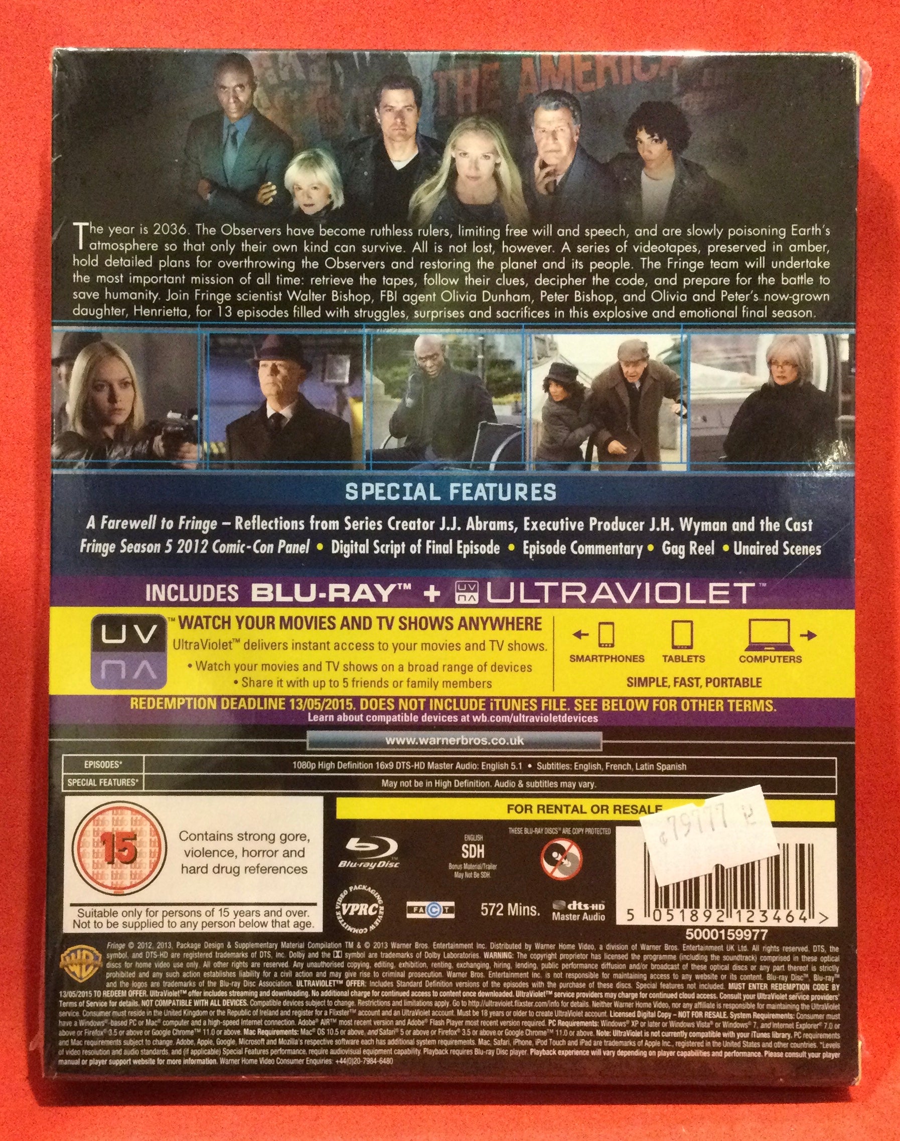 (未使用･未開封品)Fringe: The Complete Fifth Season [Blu-ray] Amazon.it | Fringe: The Complete Fifth Season: Acquista in