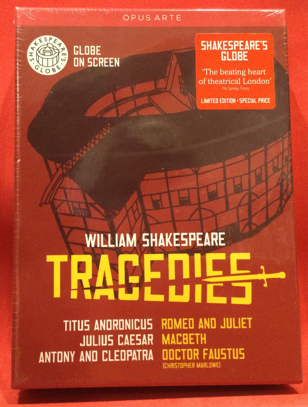 WILLIAM SHAKESPEARE - TRAGEDIES - 6 DVD DISCS (SEALED)