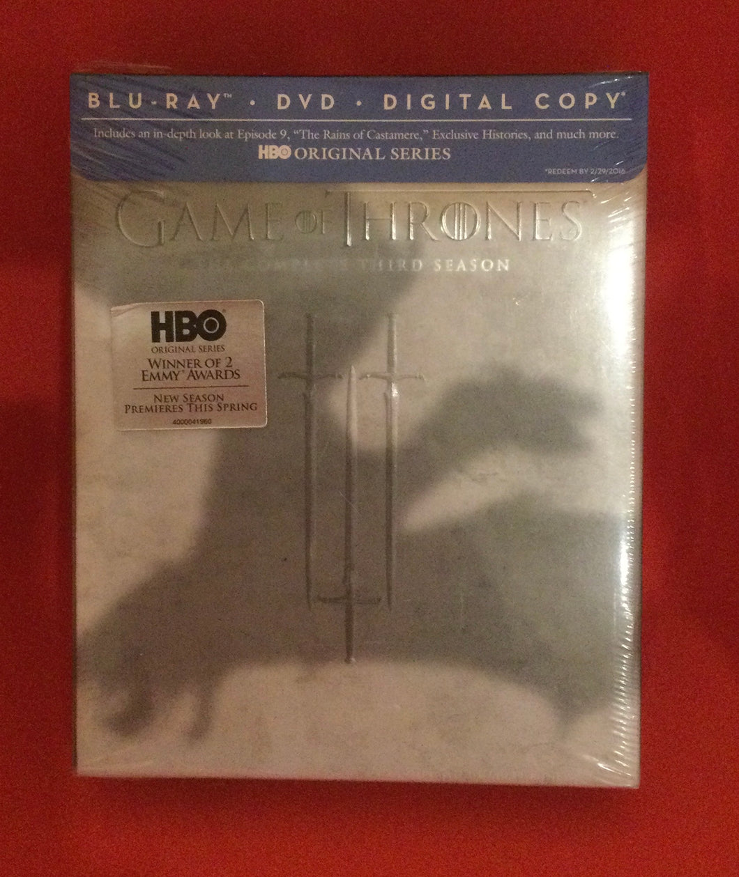 GAME OF THRONES: The Complete Third Season NEW/SEALED BLU-RAY